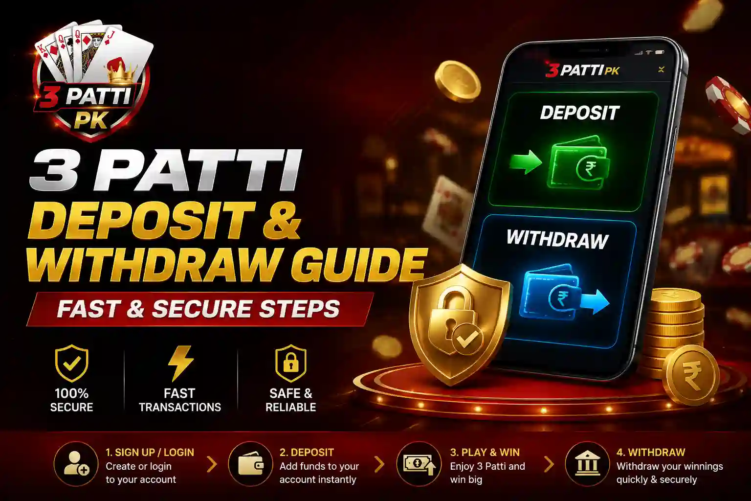 3 Patti Deposit Withdraw Guide Fast Secure Steps